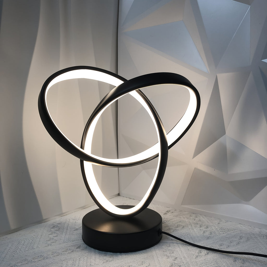 Modern Aluminum Art LED Desk Lamp – 3-Color Dimmable