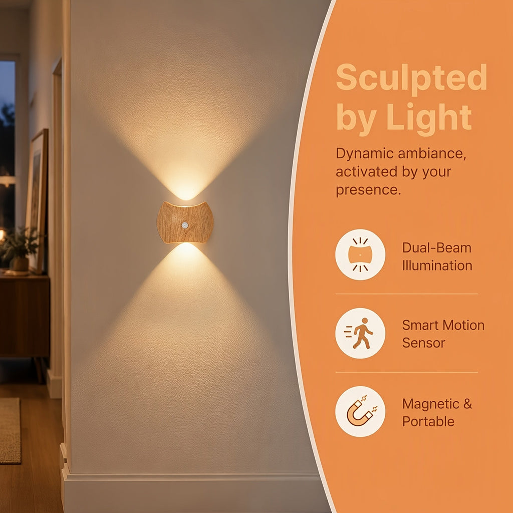 Rechargeable 3 Colors Wireless Up And Down Wall Mount Light
