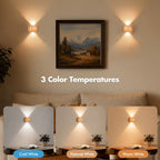 Rechargeable 3 Colors Wireless Up And Down Wall Mount Light