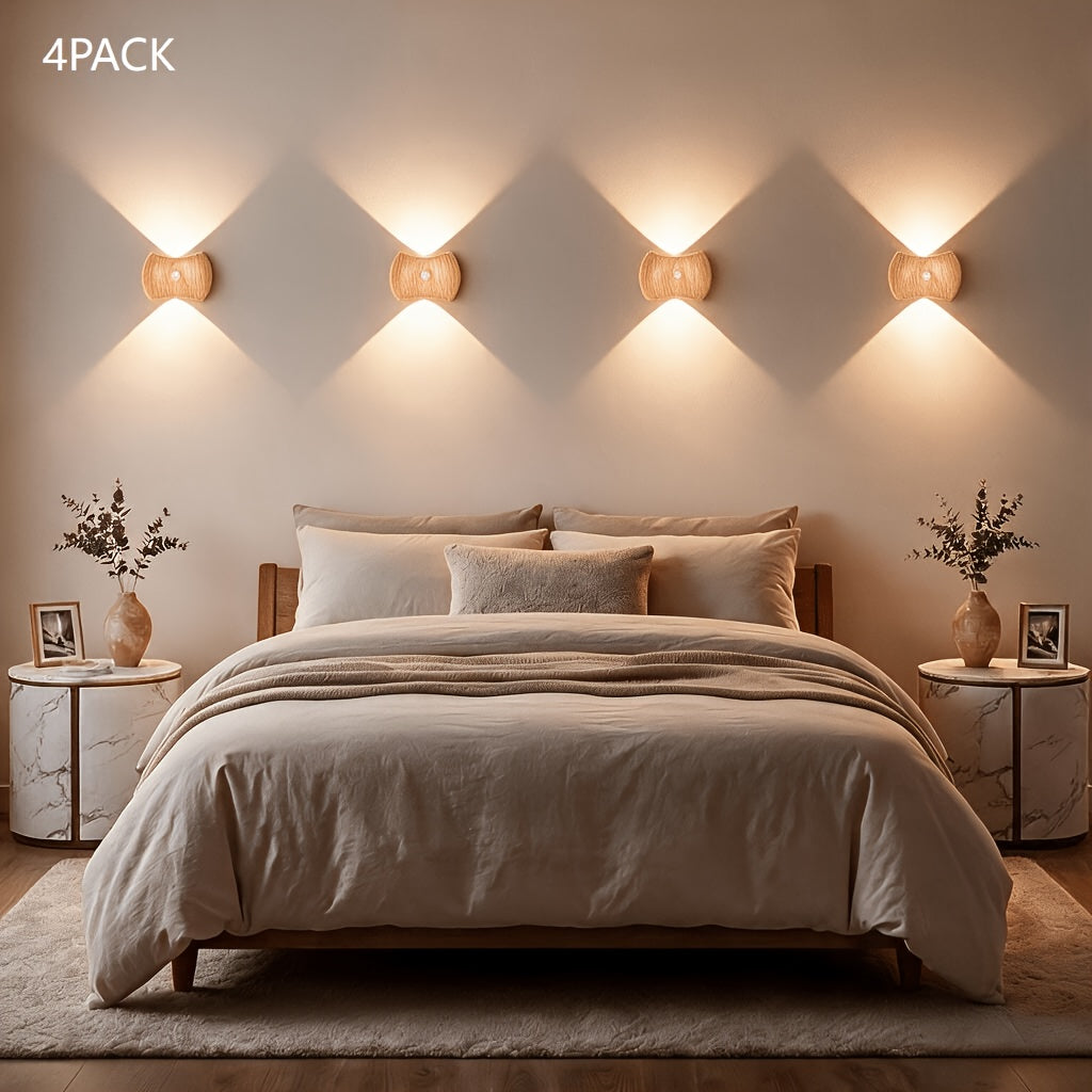 Rechargeable 3 Colors Wireless Up And Down Wall Mount Light