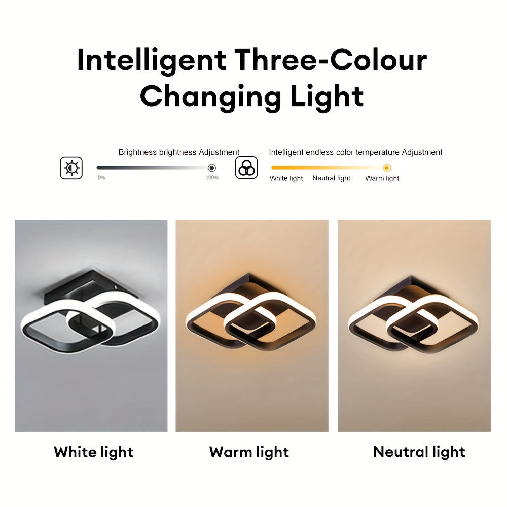 Modern Creative Flower-shaped LED Ceiling Light With Three Adjustable Colors