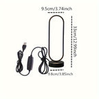Elegant Oval USB Table Lamp – 3-Color Dimmable LED