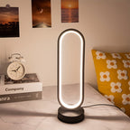 Elegant Oval USB Table Lamp – 3-Color Dimmable LED