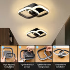 Modern Creative Flower-shaped LED Ceiling Light With Three Adjustable Colors