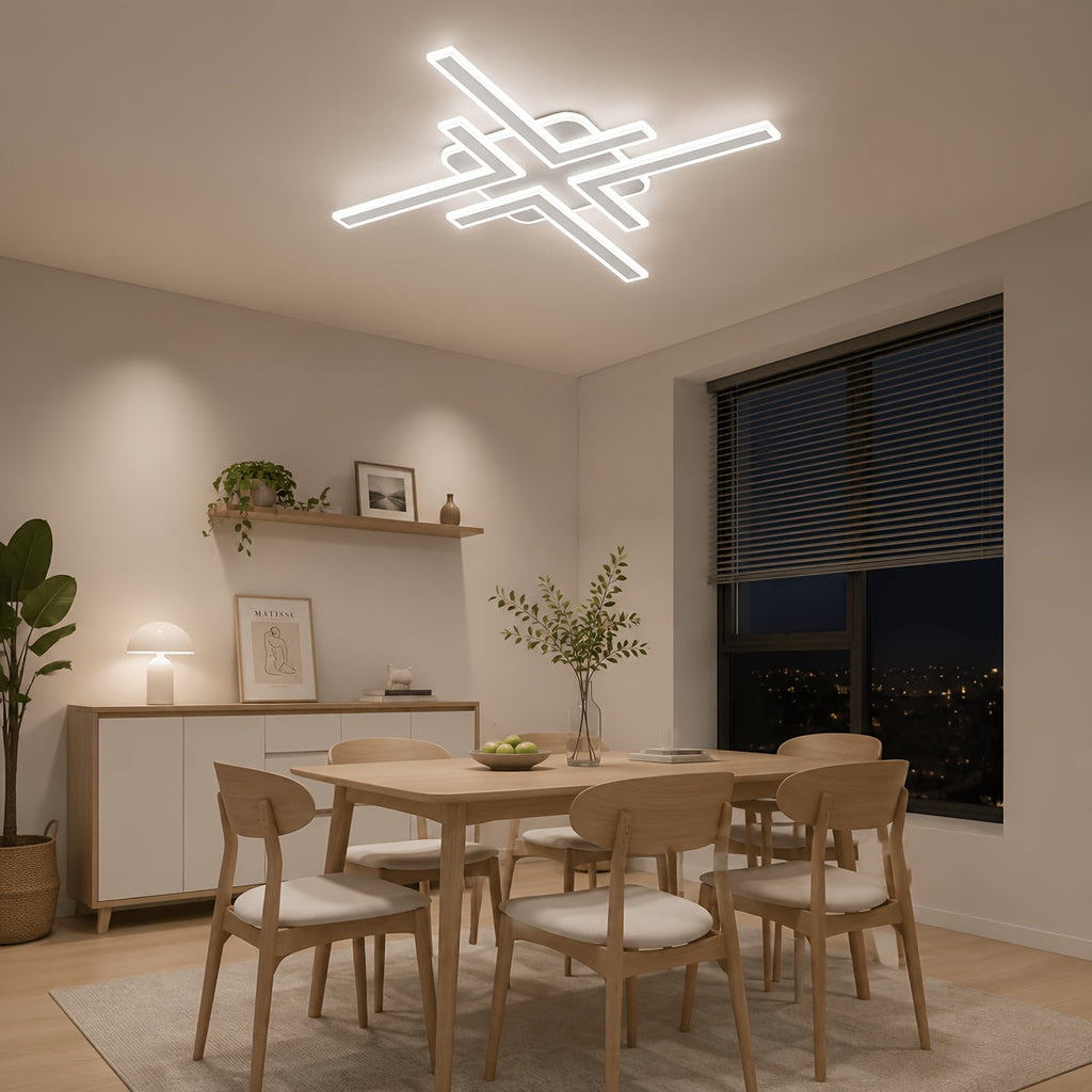 Geometric Linear Modern LED Flush Mount Ceiling Light