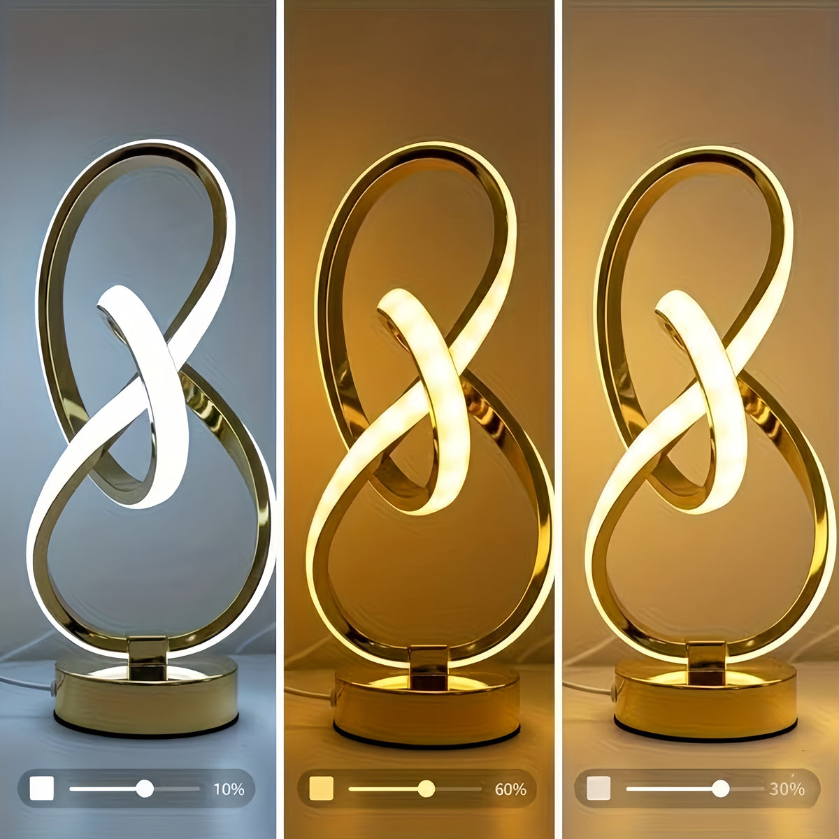 Modern Spiral LED Desk Lamp