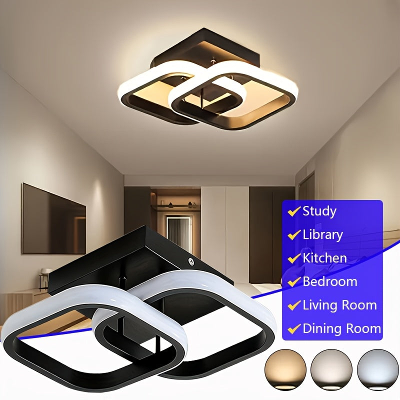 Modern Creative Flower-shaped LED Ceiling Light With Three Adjustable Colors