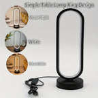 Elegant Oval USB Table Lamp – 3-Color Dimmable LED