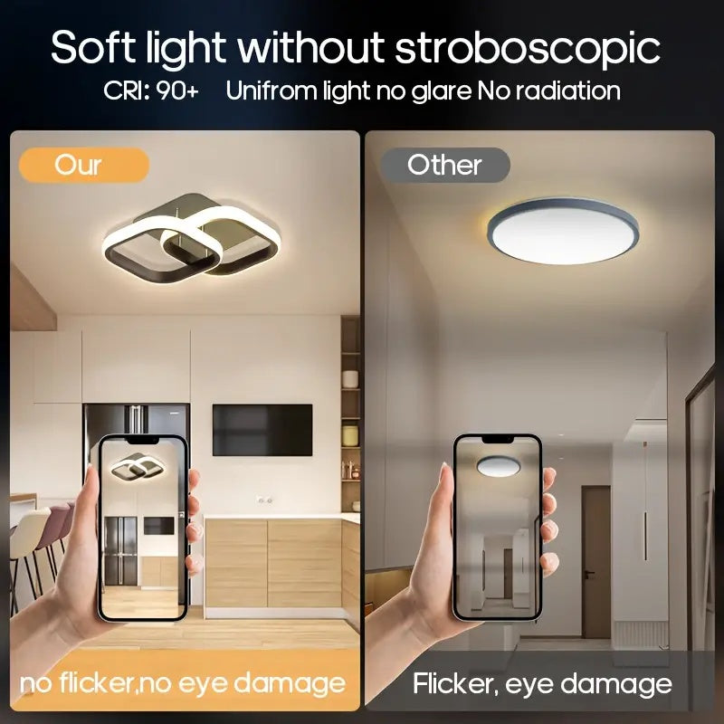 Modern Creative Flower-shaped LED Ceiling Light With Three Adjustable Colors