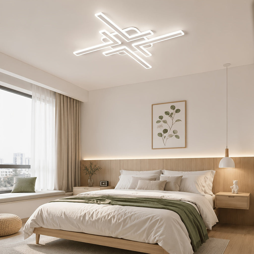 Geometric Linear Modern LED Flush Mount Ceiling Light