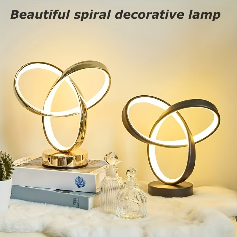 Modern Aluminum Art LED Desk Lamp – 3-Color Dimmable
