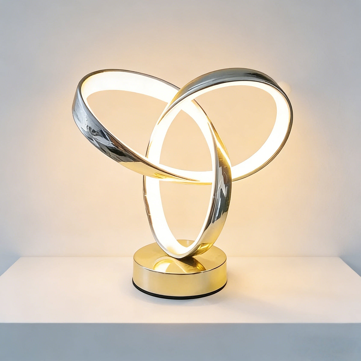 Modern Aluminum Art LED Desk Lamp – 3-Color Dimmable