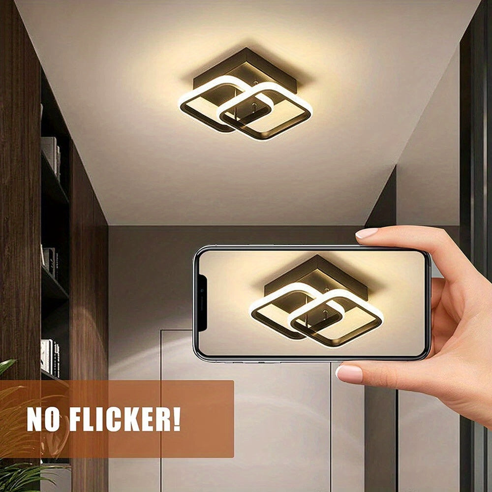 Modern Creative Flower-shaped LED Ceiling Light With Three Adjustable Colors