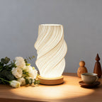 Wooden Base Decorative Table Lamp for Home Bedroom Living Room