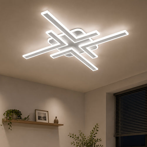 Geometric Linear Modern LED Flush Mount Ceiling Light