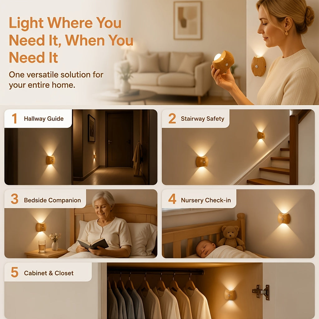 Rechargeable 3 Colors Wireless Up And Down Wall Mount Light