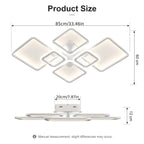 6pcs Grid Shaped Geometric LED Ceiling Light