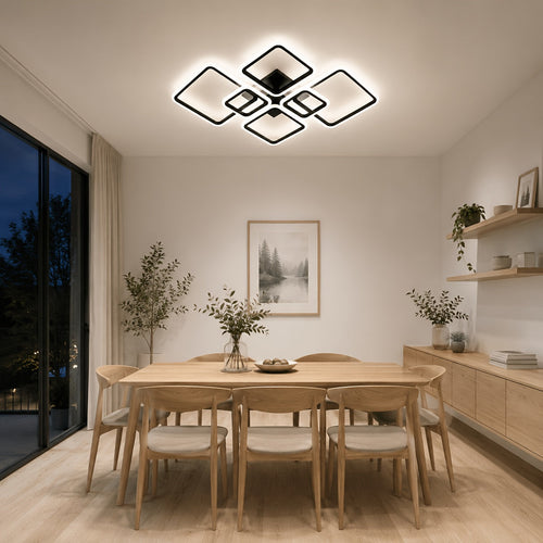 6pcs Grid Shaped Geometric LED Ceiling Light