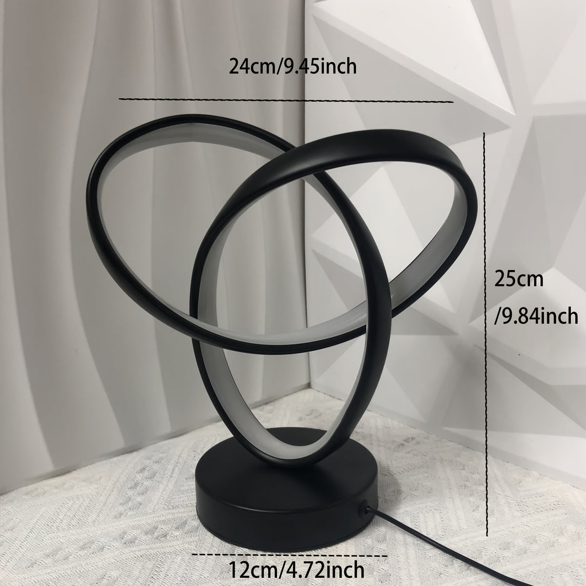 Modern Aluminum Art LED Desk Lamp – 3-Color Dimmable
