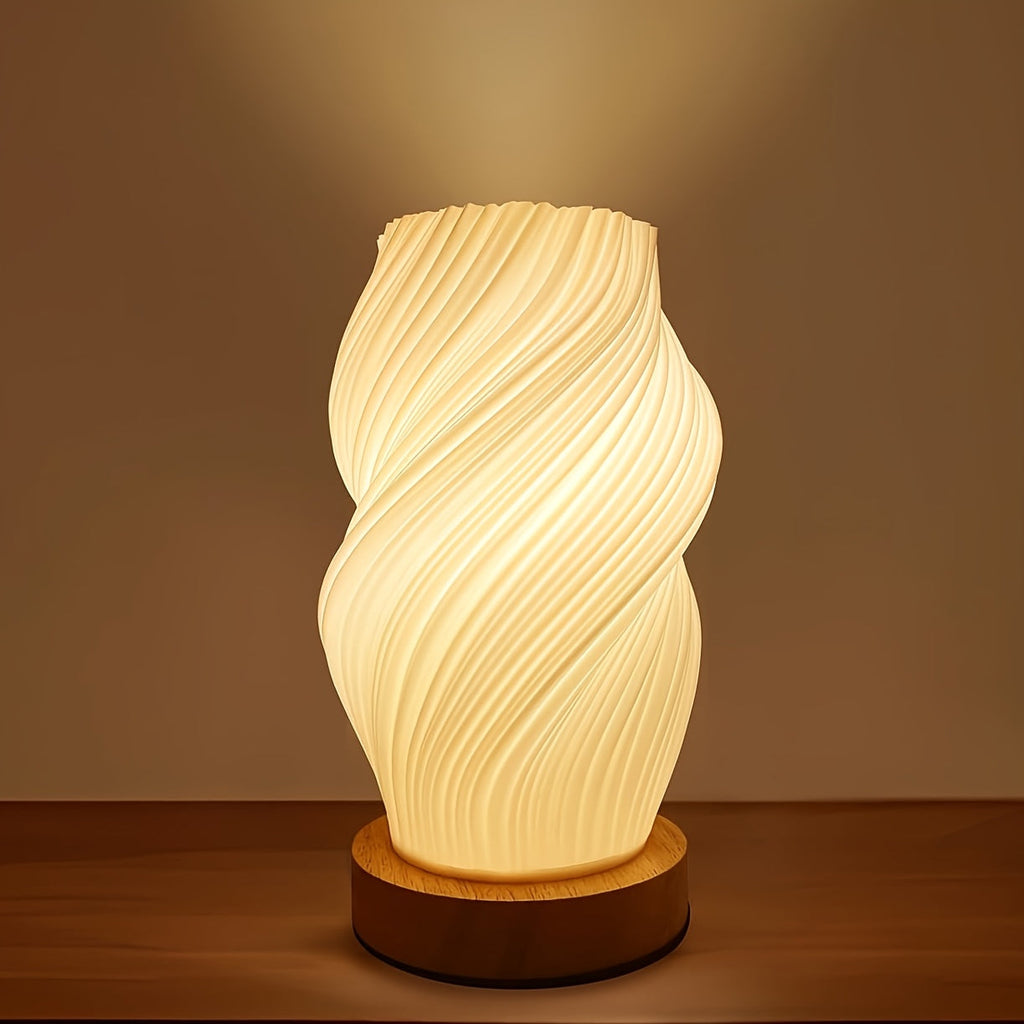 Wooden Base Decorative Table Lamp for Home Bedroom Living Room