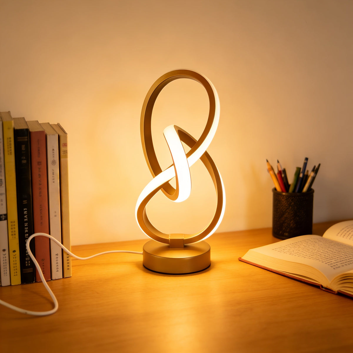 Modern Spiral LED Desk Lamp